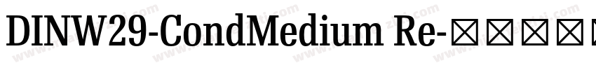 DINW29-CondMedium Re字体转换